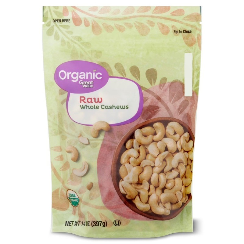 Organic Whole Cashews, 14 oz
