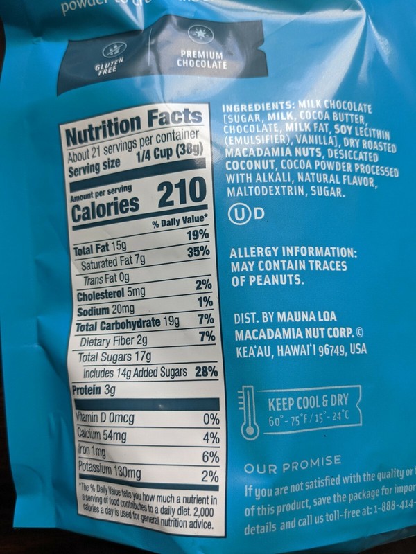 Mauna Loa Milk Chocolate Coconut Macadamia Nut - 28 oz Bag gallery
