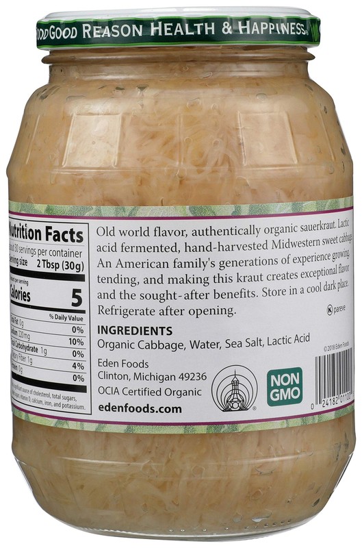 Eden Organic Sauerkraut 32 oz Non GMO Authentic Fermented Healthy Food gallery