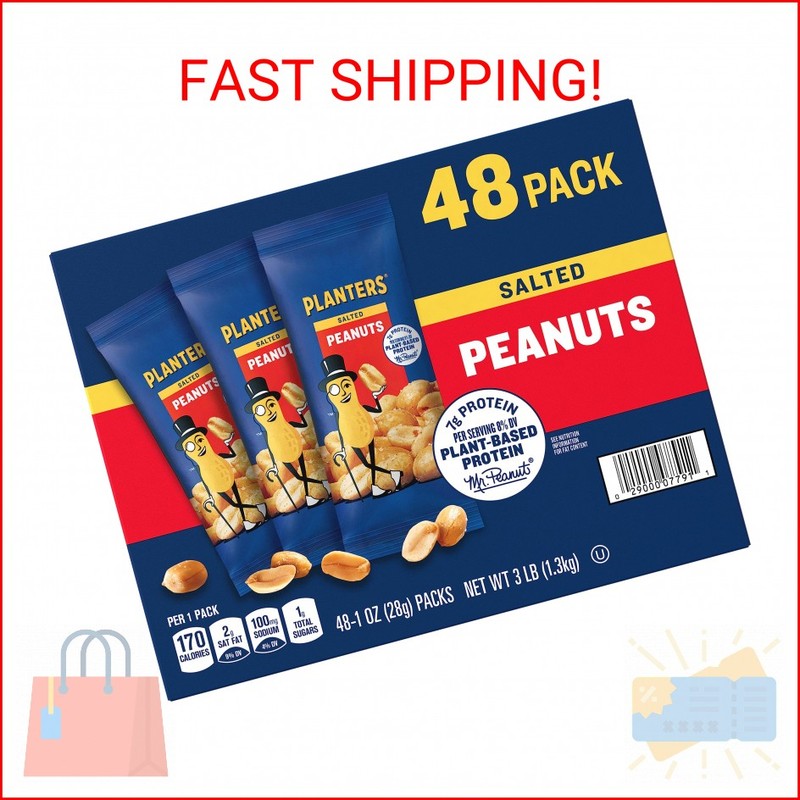 Planters Salted Peanuts (48 1-ounce packs)