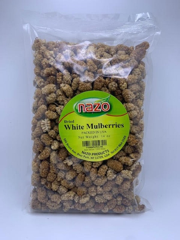 Nazo Dried White Mulberries 14 Oz