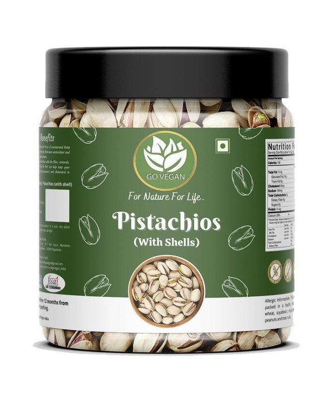 Go Vegan Pistachios With Shell 500gm