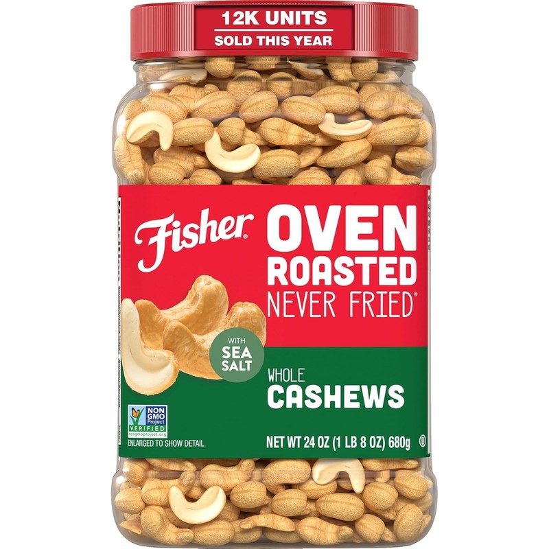 Oven Roasted Whole Cashews, 24oz Jar gallery