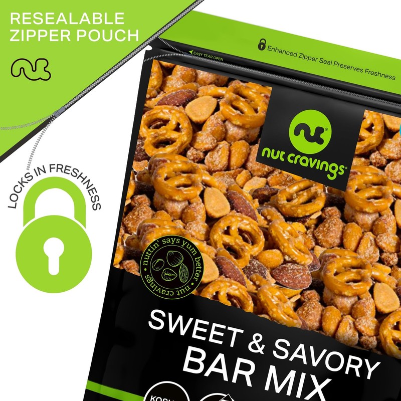- Party Bar Nut Mix, Sweet & Savory Pub Snack - Smoked Almonds, Pretzels, Tof... gallery