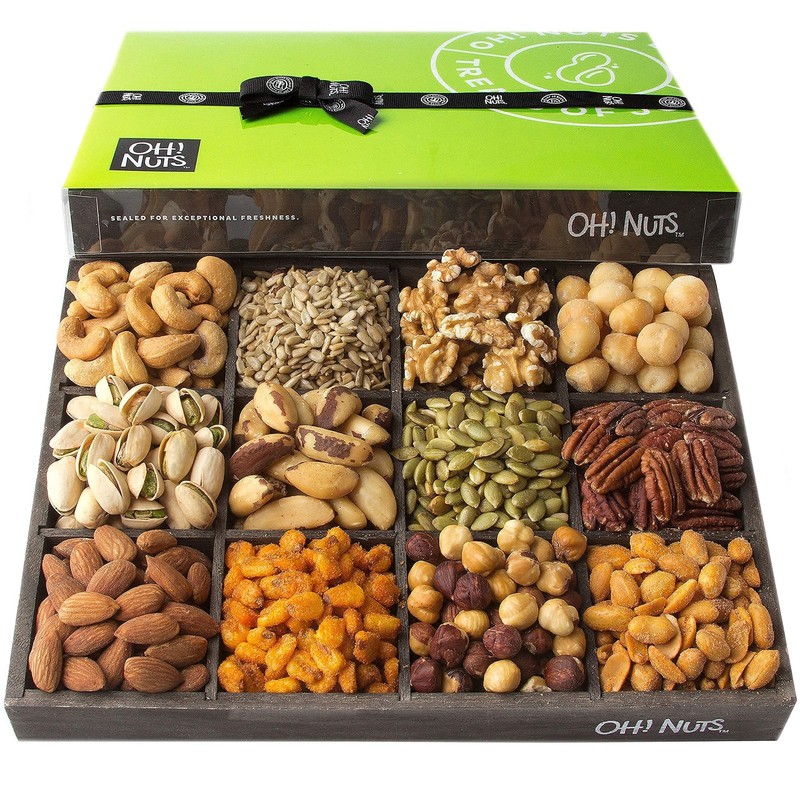 Oh Nuts 12 Variety Nuts Gift Basket Healthy Gift Baskets Gourmet Assorted N...