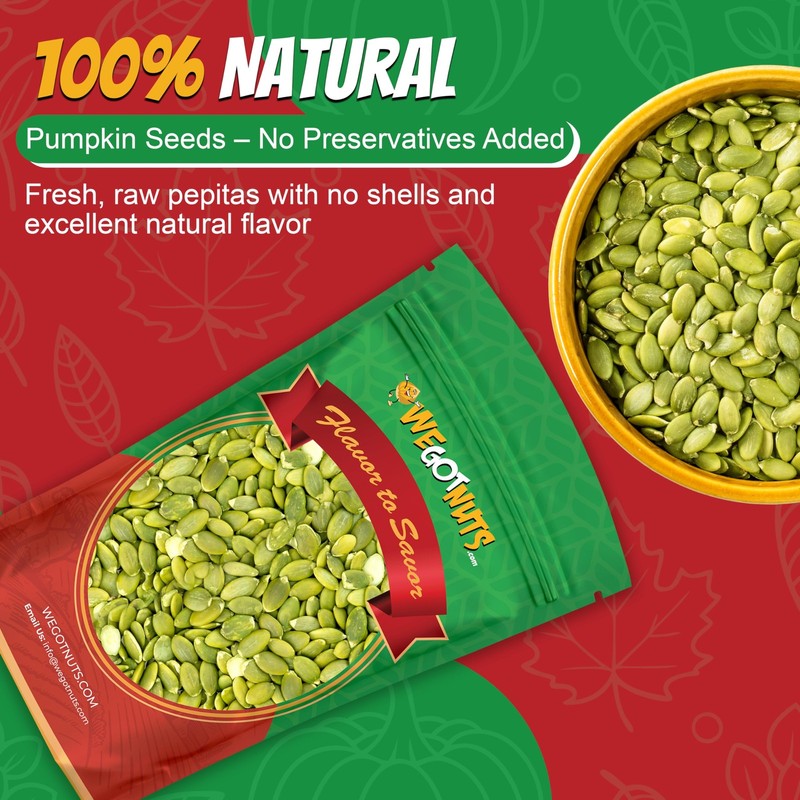 We Got Nuts Pumpkin Seeds Healthy Snacks 2Lbs 32oz Bag | Raw Pepitas No Prese... gallery