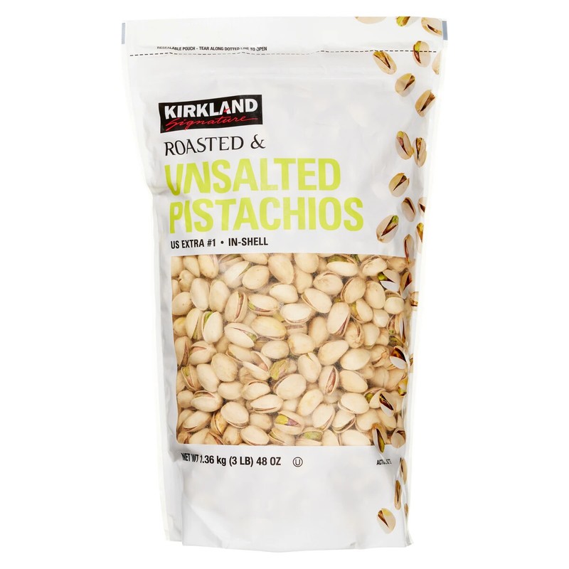 Kirkland Signature Roasted Unsalted US Extra #1 In-Shell Pistachios, 48 Ounce
