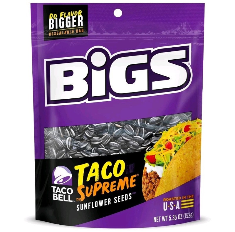2x Bigs Sunflower Seeds Bags 5.35oz Dill Pickle & Taco Supreme Do Flavor Bigger gallery