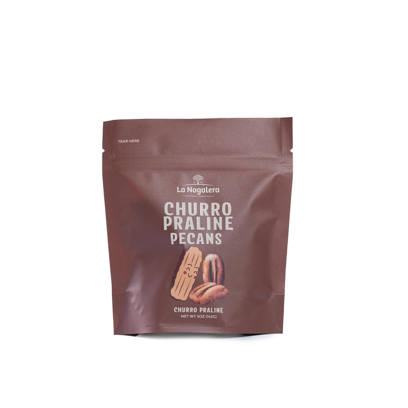 Churro Praline Pecans 5 Oz – Sweet Cinnamon Sugar Pecan Snack with Crunchy Coati