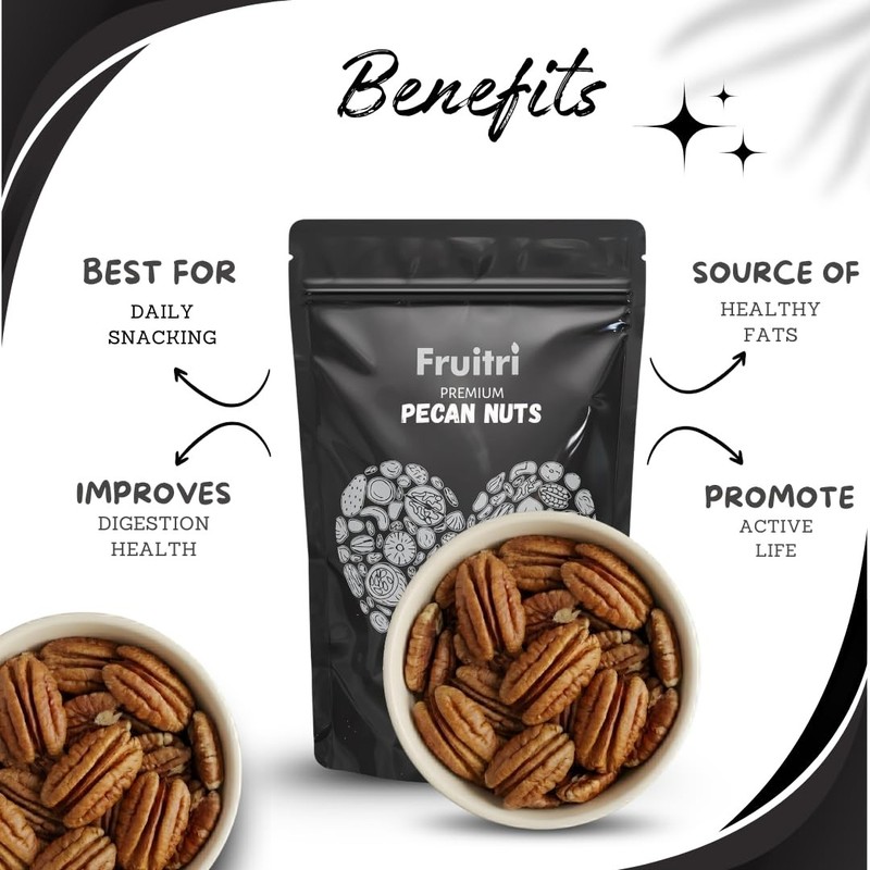 Fruitri American Pecan Nuts 100g | Fresh Keto Friendly Natural Dry Fruits Snack gallery