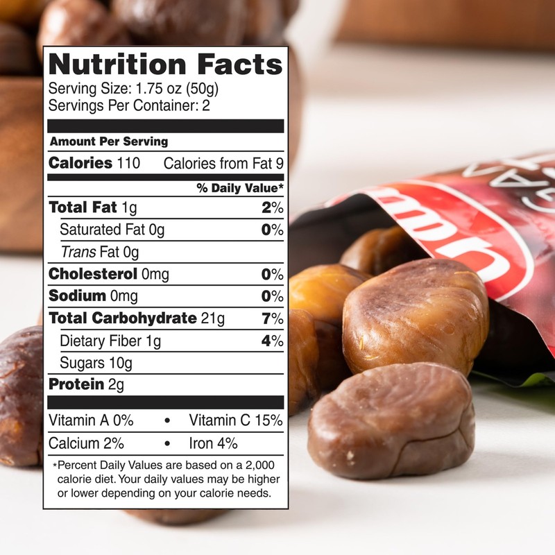 Organic Roasted Chestnuts Pack of 24 Shelled & Ready to Eat Chestnuts - Gluten F gallery