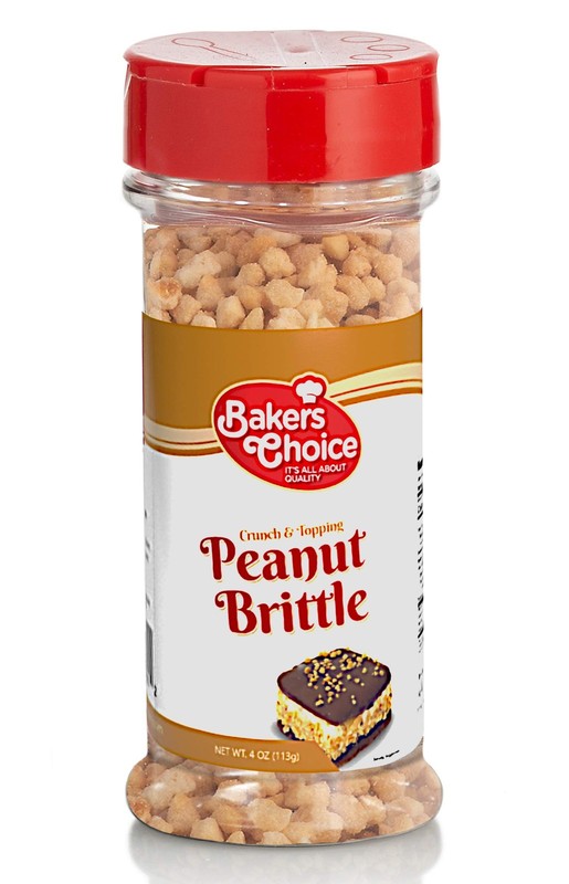 Baker’s Choice Peanut Brittle Crunch - Nut 4 Ounce (Pack of 1), Light Brown