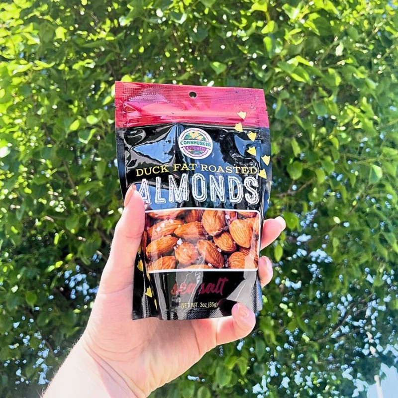 Duck Fat & Sea Salt Roasted Almonds | 3 oz | Cornhusker Kitchen gallery