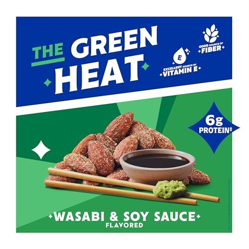 Wasabi Soy Flavored Almonds 1.5 oz Single Serve Bags 12 Pack Snack Nuts gallery