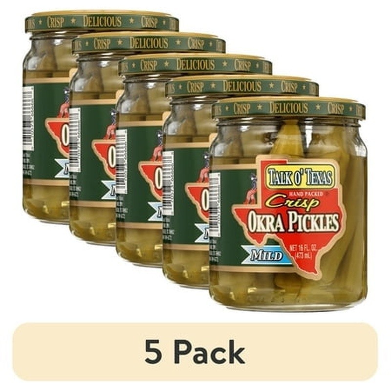 Pickled Mild Okra Fat-Free Low-Calorie Shelf-Stable Whole Veggies New gallery