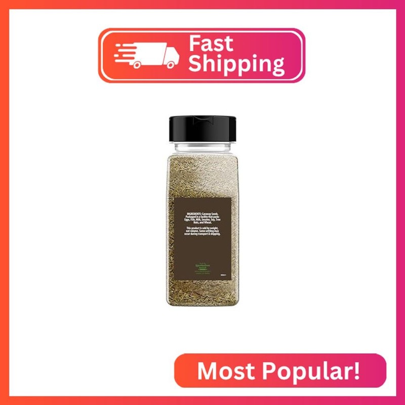 Unpretentious Caraway Seeds (8 Ounces) Authentic Rich Flavor, Great in Breads, G gallery