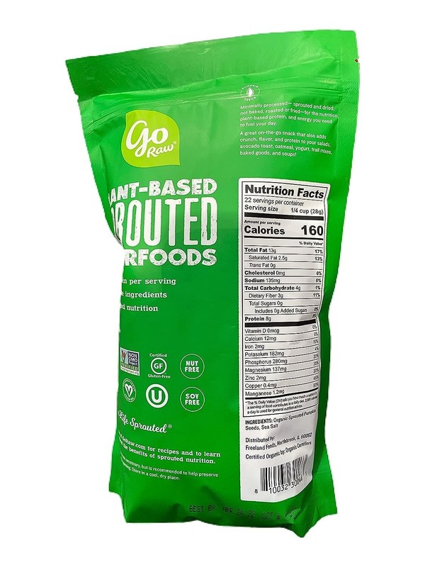 Go Raw Pumpkin Seeds with Sea Salt Sprouted & Organic 22 Ounce Bag gallery