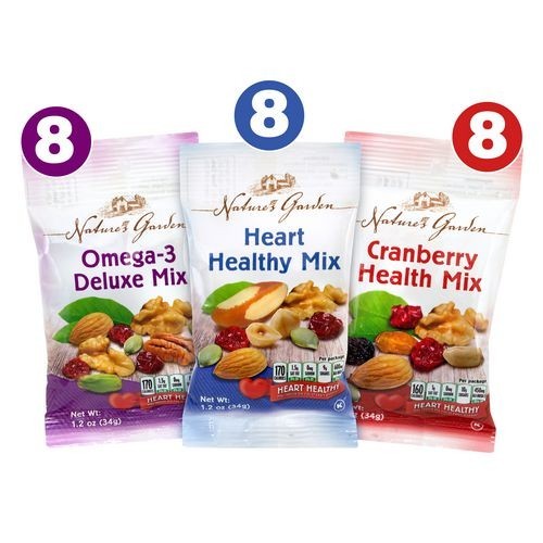 Nature's Healthy Trail Mix Snacks, Assorted, 1.2 oz Pouch, 24/Bag, 2 Bags/Carton gallery
