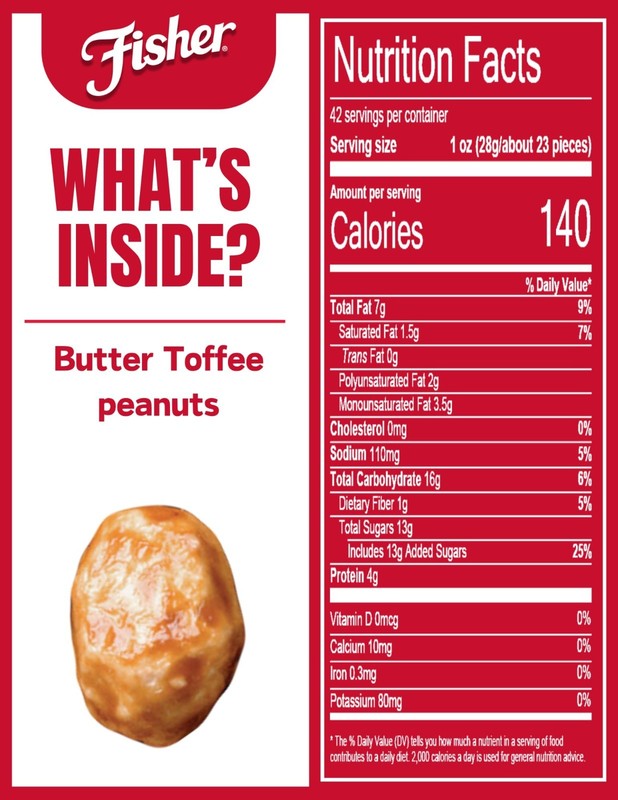 Butter Toffee Peanuts - 42oz Pack of 6 | No Artificial Colors or Flavors | Eco-F gallery