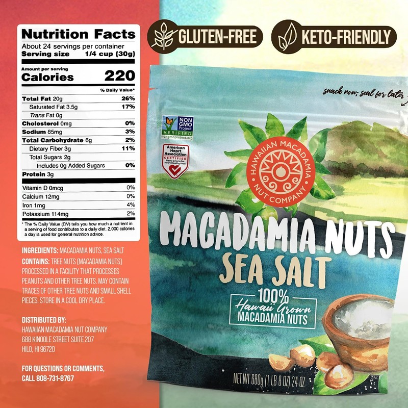 Macadamia Nuts Sea Salt 24 oz gallery