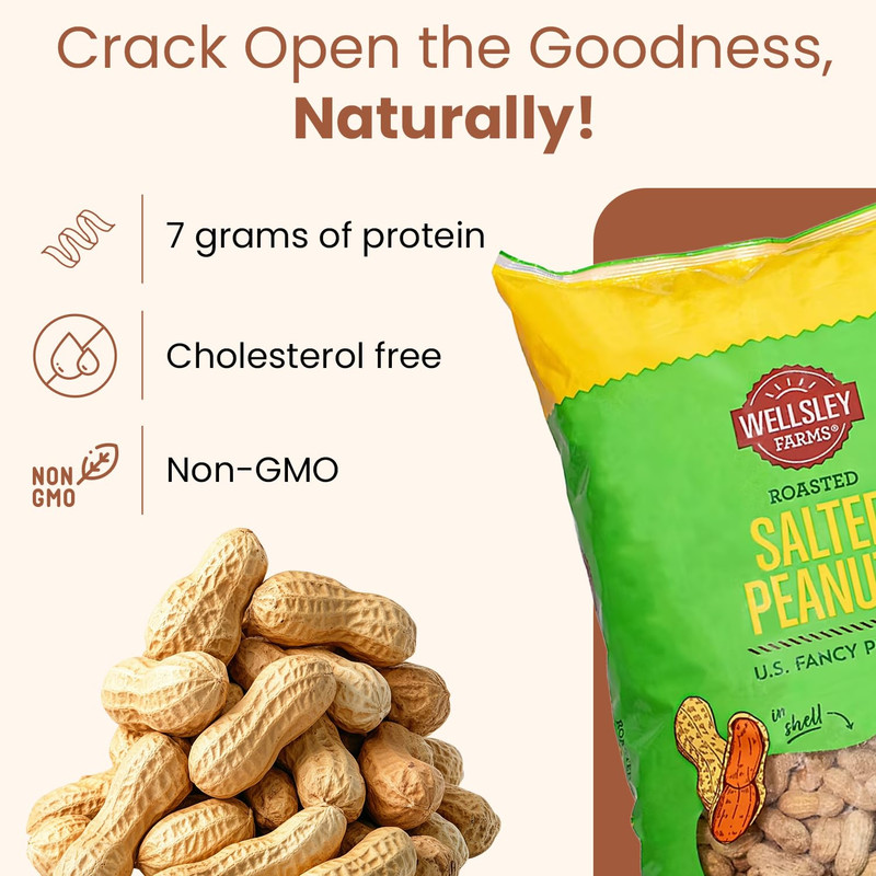 Salted Roasted Peanuts in Shell, USA Grown Whole, Non-Gmo, Gluten-Free, Vegan, C gallery