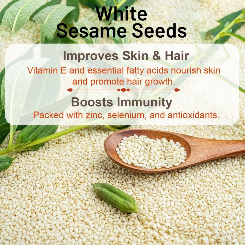 Shine Organic White Sesame Seeds 150gm gallery