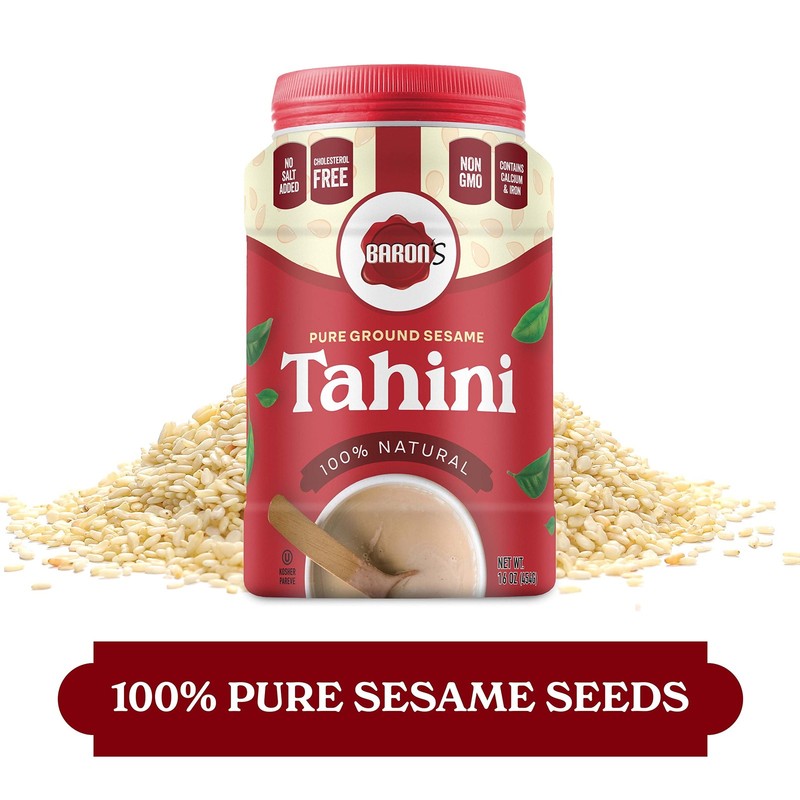 Baron's Kosher 100% Pure Ground Sesame Tahini 16-ounce Jars (1 Pound (Pack of... gallery