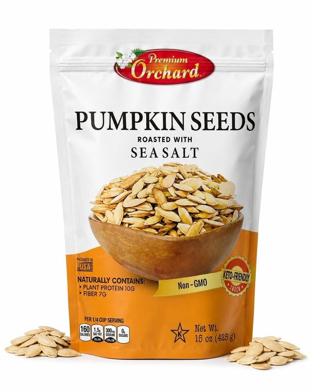 ROASTED PUMPKIN SEEDS to Eat in Shell by Premium Orchards MIXED NUTS – Salted…