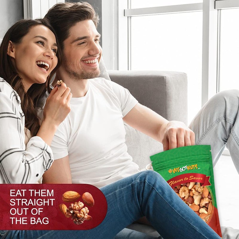 Premium Unsalted Mixed Nuts Snack - 3 lbs Resealable Bag, Kosher Cashews, Almond gallery