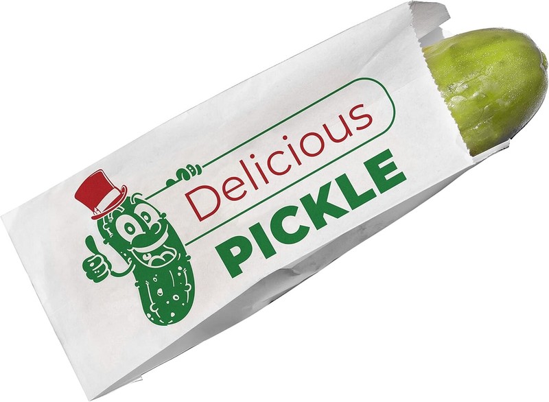 Classic 50-Pack 6.5" Dill Pickle Paper Bags for Fun Parties & Fundraisers gallery