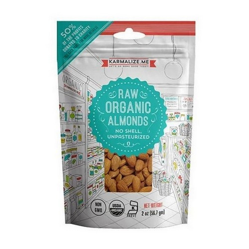 Organic Raw Almonds 2 Oz by Karmalize.Me