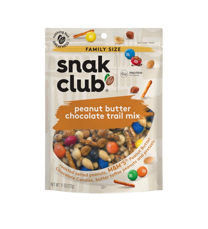 Snak Club Peanut Butter Chocolate Trail Mix with 11 Ounce (Pack of 1)