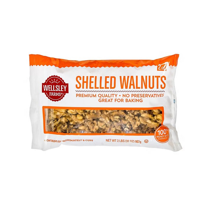 Wellsley Farms Shelled Walnuts Premium Quality, 32 Ounce
