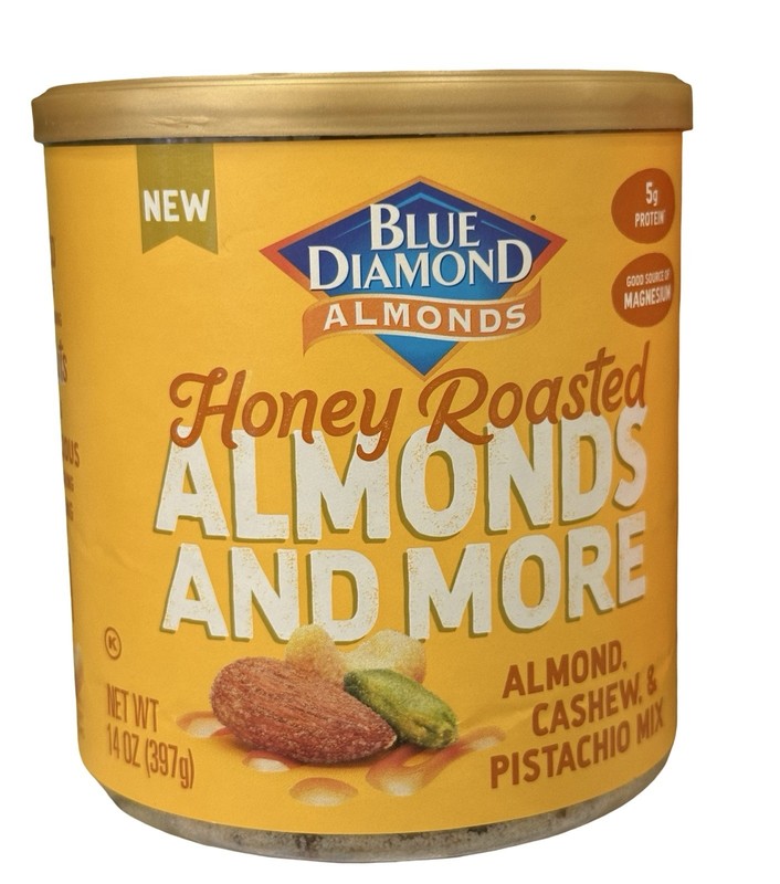 Blue Diamond Almonds and More, Honey Roasted Almond, Cashew, Pistachio Mix 14oz