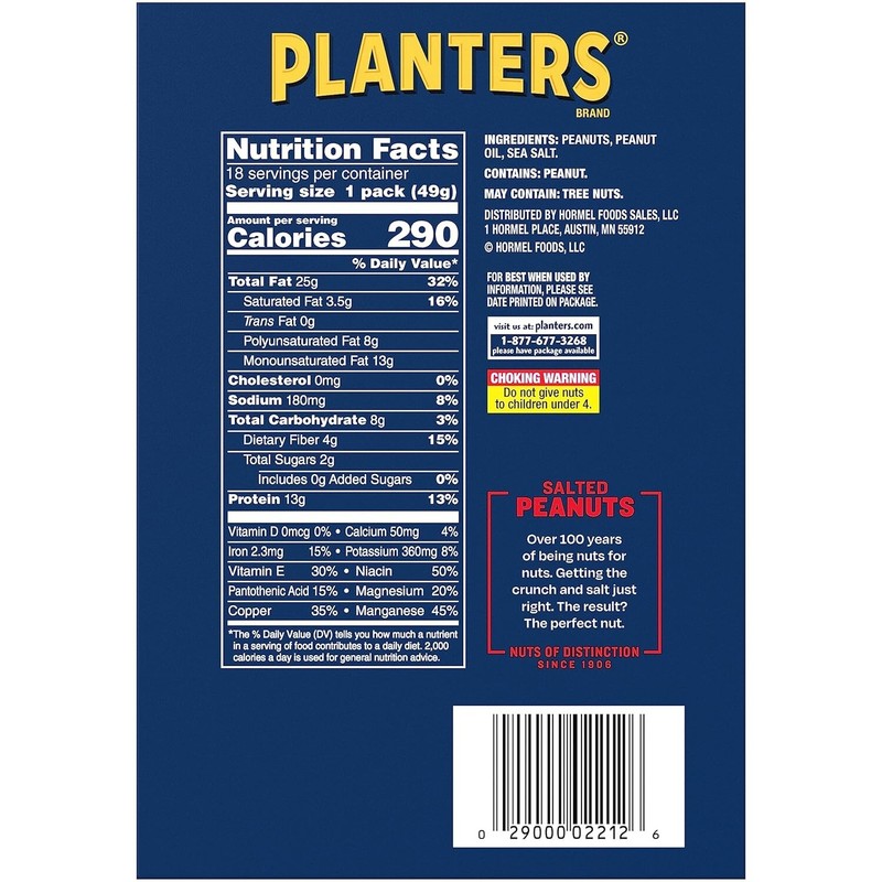 High-Protein Salted Peanuts, 1.75 oz - Perfect for Quick & Healthy Snacking gallery