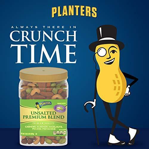PLANTERS Unsalted Premium Nuts, 34.5 oz. Resealable Container - Contains Roasted gallery