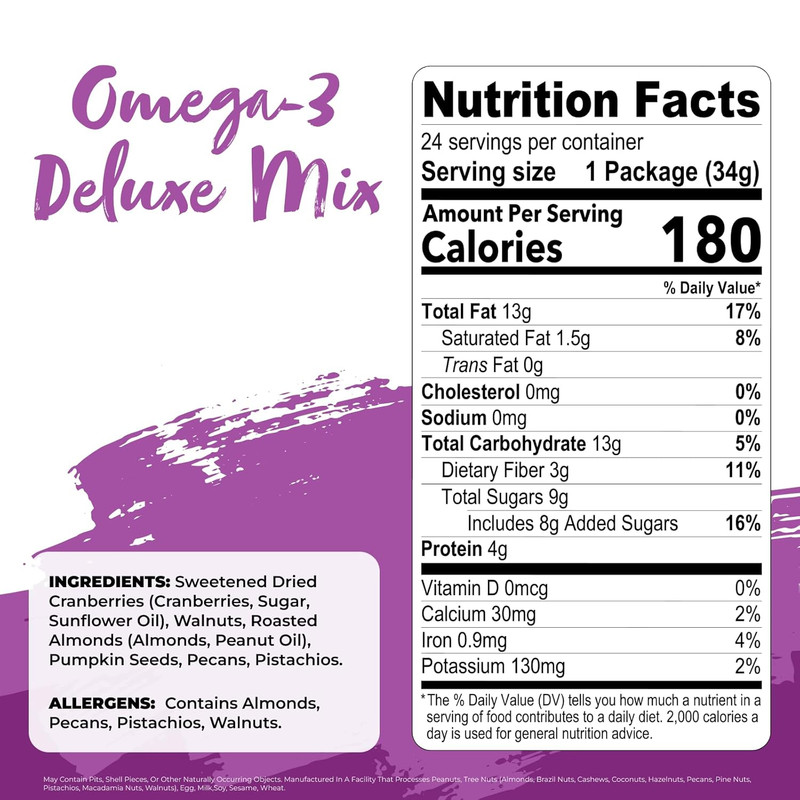 Nature's Garden Omega 3 Deluxe Mix - Trail Mix Nuts, Heart Healthy, Gluten Free, gallery