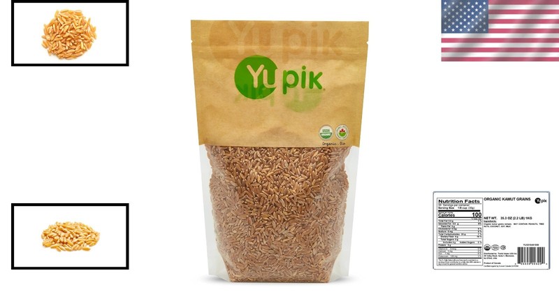Nutty Organic Kamut Grains, 2.2 lb Non-GMO Pouch for Cooking & Sprouting gallery