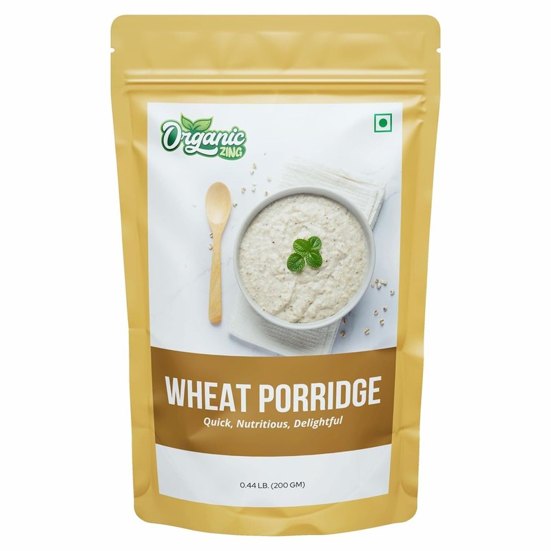 Organic Zing Wholesome and Quick Instant Wheat Porridge,Made With Porridge 200g