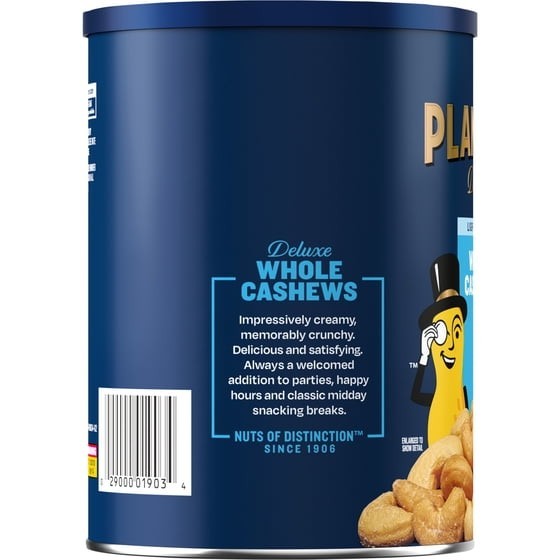 Planters Deluxe Lightly Salted Whole Cashews, 18.25 oz Canister gallery