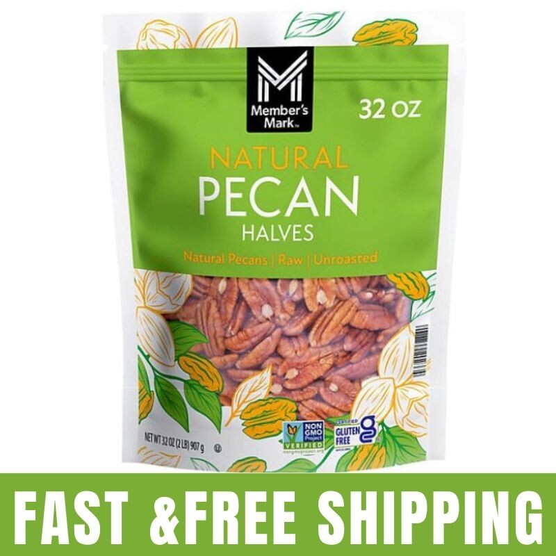 Member's Mark Natural Pecan Halves (32oz.) Great Price FRESH
