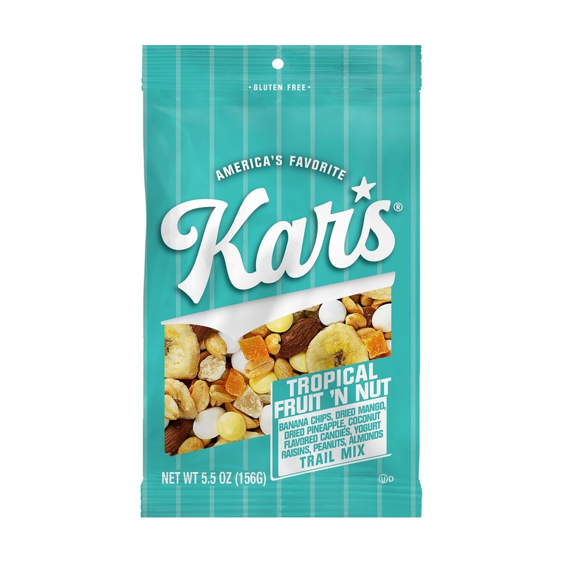 Kar’s Nuts Tropical Fruit ‘N Nut Trail Mix, 5.5 oz Resealable Pouch Pack of 1…