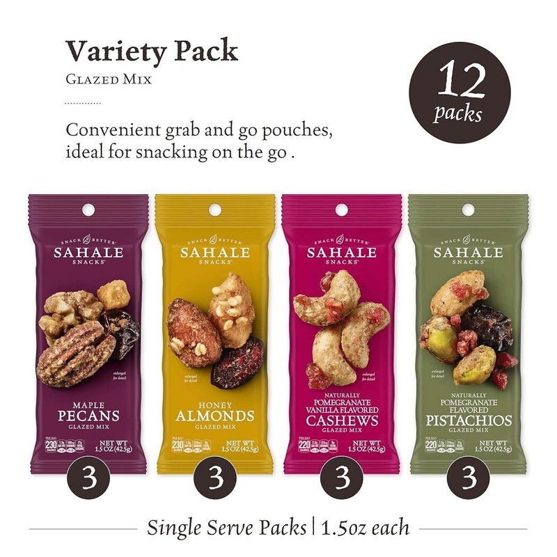 Sahale Snacks Glazed Mix Nut Blend Variety Pack 1.5 Oz Grab & Bags 12 Total Pak gallery