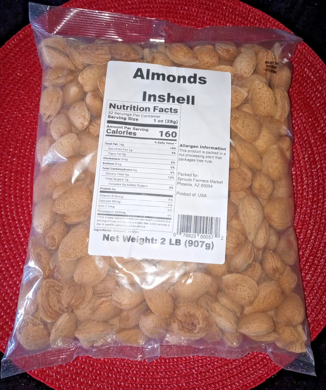NEW (2) Two-Pound Bag of Almonds (inshell)