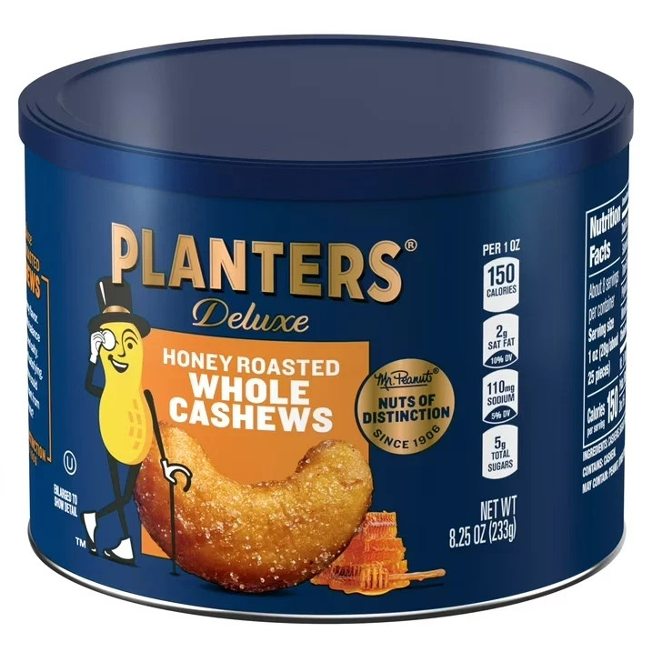 PLANTERS Deluxe Honey Roasted Whole Cashews, Sweet and Salty Snacks, Plant….