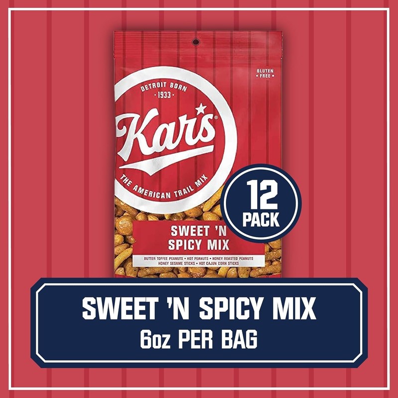 Kar's Nuts Sweet ‘N Spicy Snack Mix - 72oz Bulk Pack of 12 Gluten-Free Treats gallery