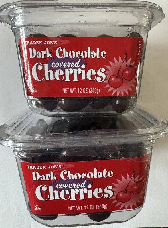 2X Packs Trader Joe's Dark Chocolate Covered Cherries 12 oz each X 2 gallery