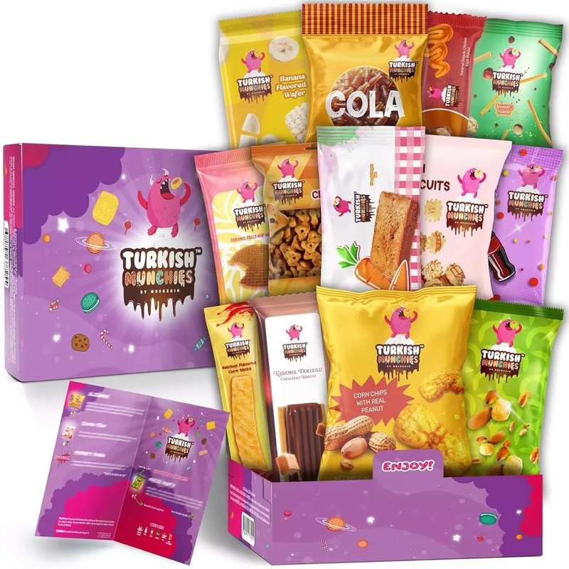 Turkish Munchies by Muekzoin Midi International Snack Box | Premium and Exotic F
