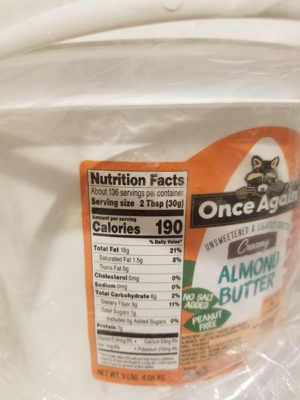 Once Again Non-GMO Almond Butter 9lb Tub gallery