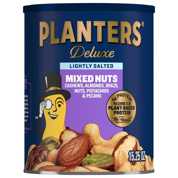 Planters Mixed Nuts, Lightly Salted Deluxe Mixed Nuts, 15.25 Ounce, 2 Pack gallery